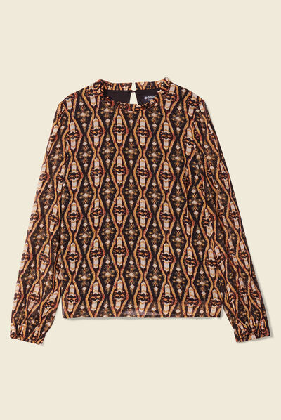 Blouse éco-responsable camel femme