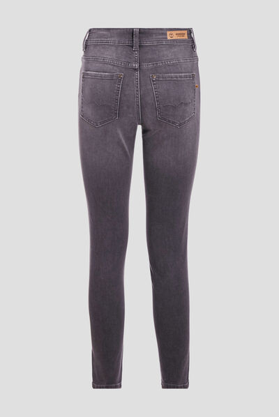 Jeans ultra stretch denim gris femme