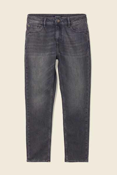Jeans slim 7/8ème denim gris femme