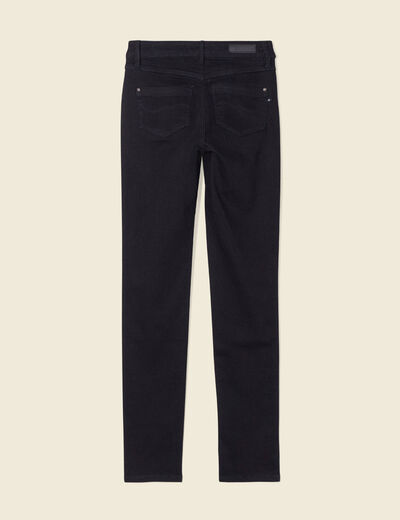 Jeans slim taille haute denim noir femme