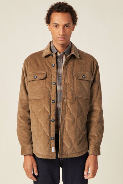 Surchemise éco-responsable beige homme