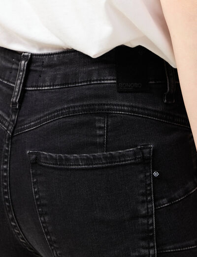 Jeans bootcut 5 poches denim gris femme
