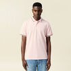 Polo manches courtes rose pastel homme