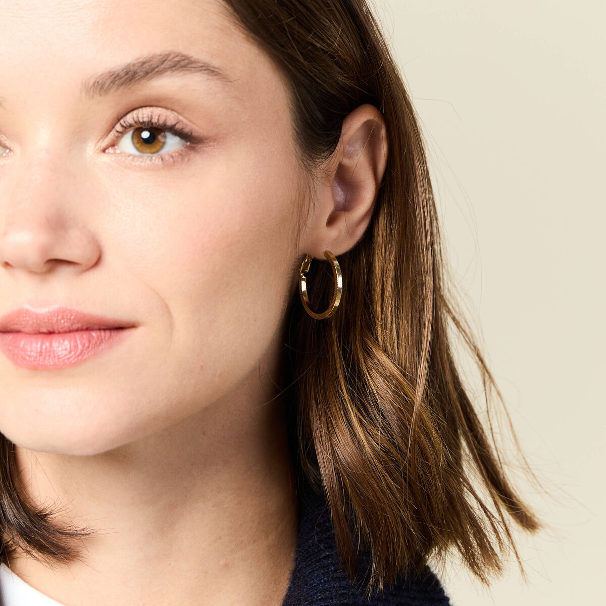 Boucles d'oreilles créoles couleur or femme