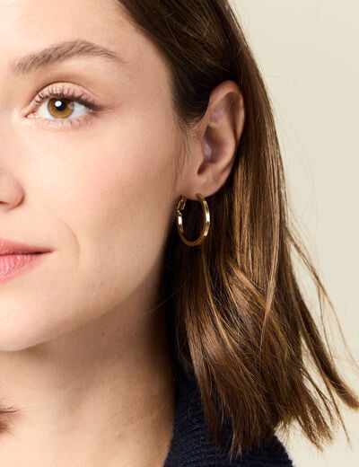 Boucles d'oreilles créoles couleur or femme
