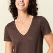 T-shirt éco-responsable marron femme