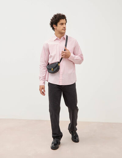 Chemise boyfriend en coton rose homme