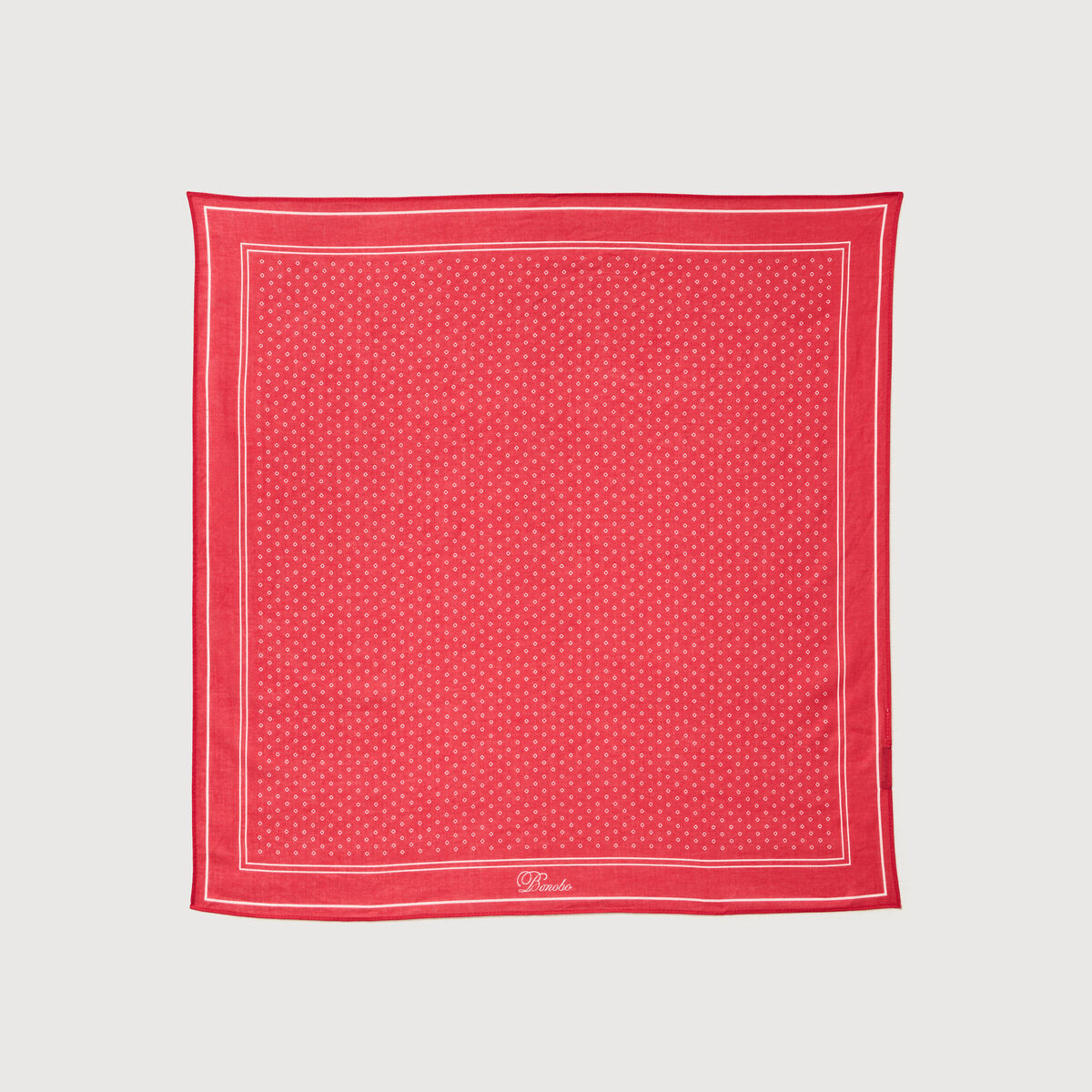 Foulard en coton rouge homme