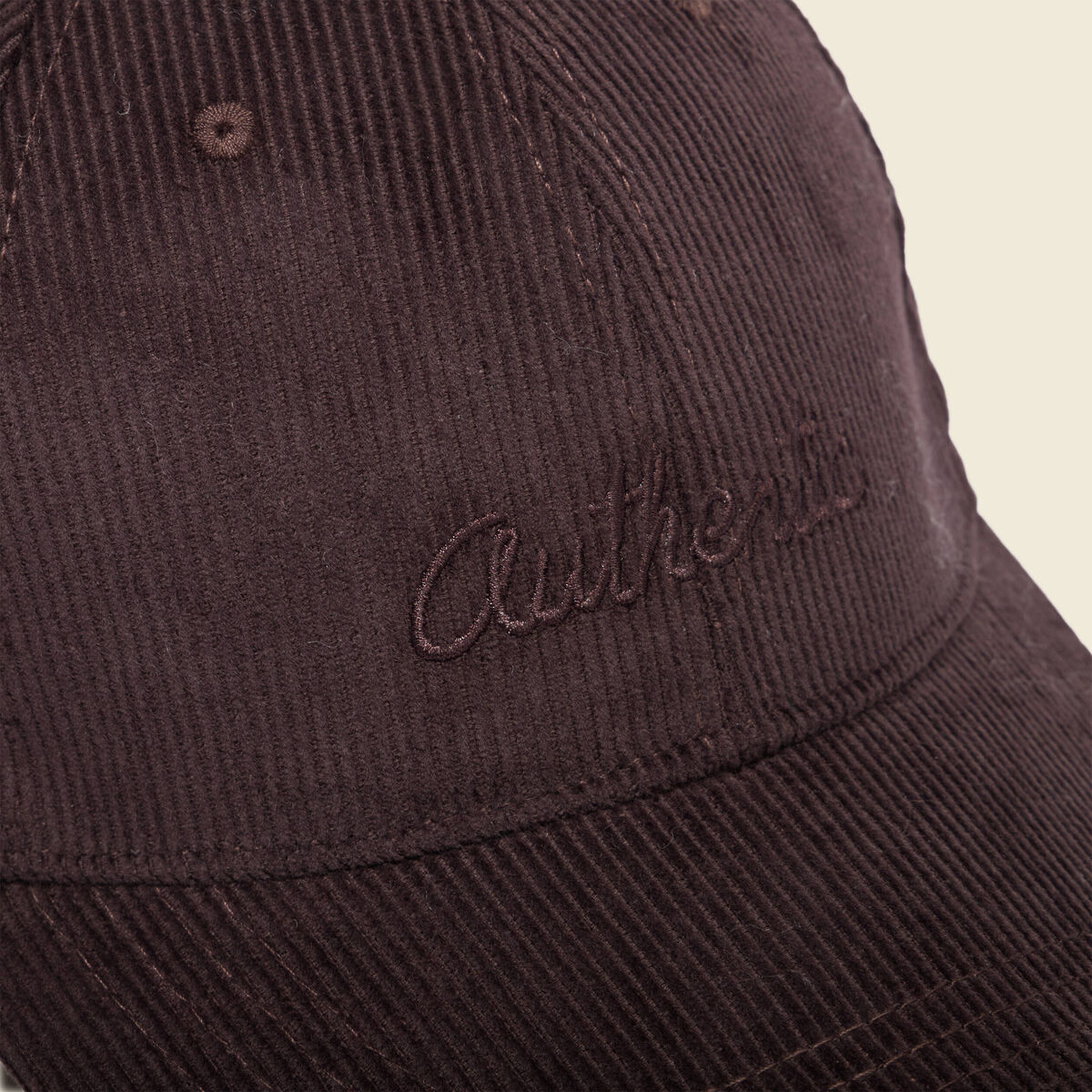 Casquette velours en coton bordeaux homme
