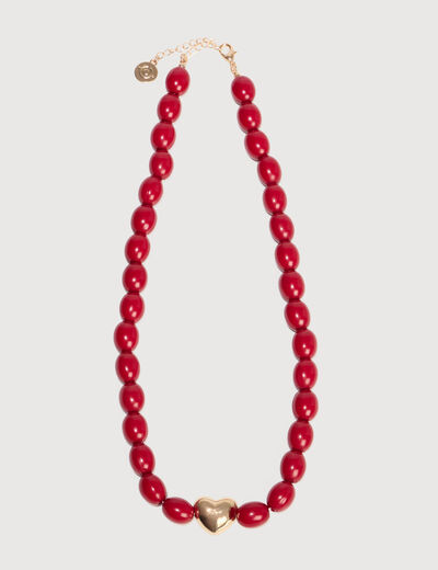 Collier rouge femme