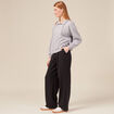 Sweat col camionneur boutonn&eacute; gris femme