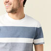 T-shirt manches courtes bleu gris homme