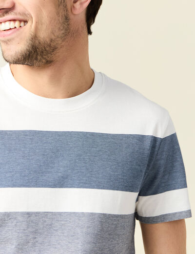 T-shirt manches courtes bleu gris homme