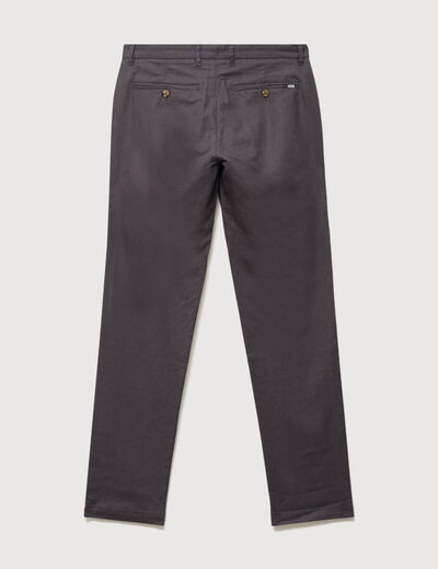 Pantalon chino gris fonc&eacute; homme