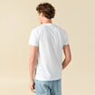 T-shirt ajust&eacute; col v manches courtes blanc homme