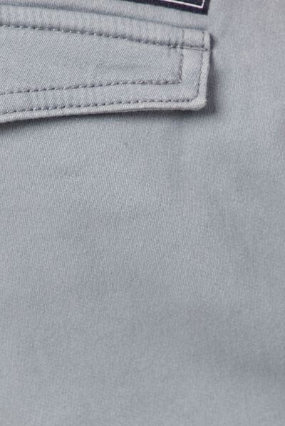 Pantalon cargo taille à cordon bleu gris homme