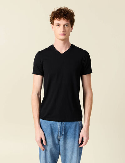 T-shirt col V homme Instinct noir homme