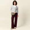 Pull manches longues gris clair femme