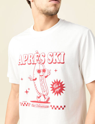 T-shirt manches courtes ecru homme
