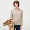 Chemise manches longues fluide bleu pastel femme