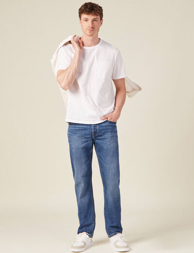 Jeans regular 5 poches denim double stone homme