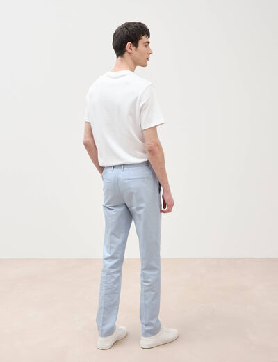 Pantalon chino bleu gris homme
