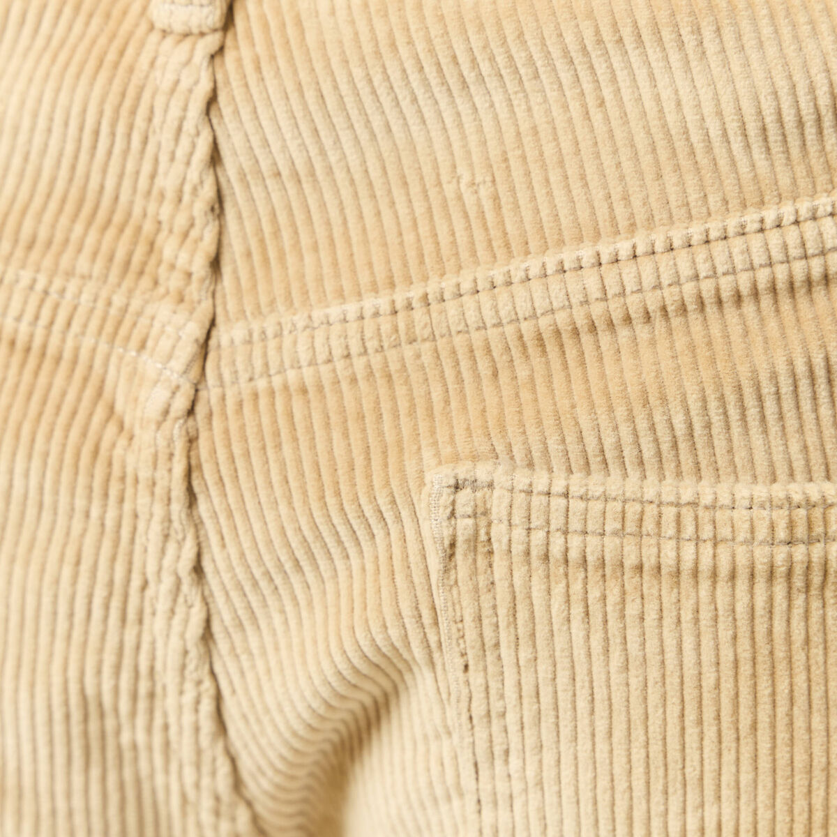 Pantalon droit en velours longueur 32 beige homme