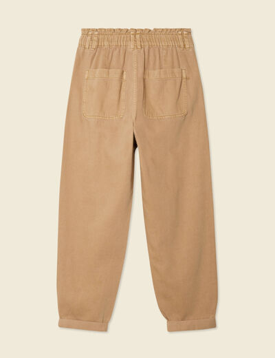 Jeans slouchy 7/8ème vert kaki femme
