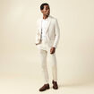Blazer manches longues col classique sable homme