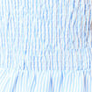 Robe évasée col V sans manches en coton bleu femme