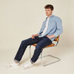Jeans regular 5 poches denim brut homme