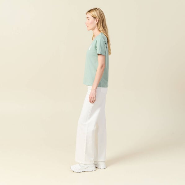 T-shirt manches courtes vert pastel femme