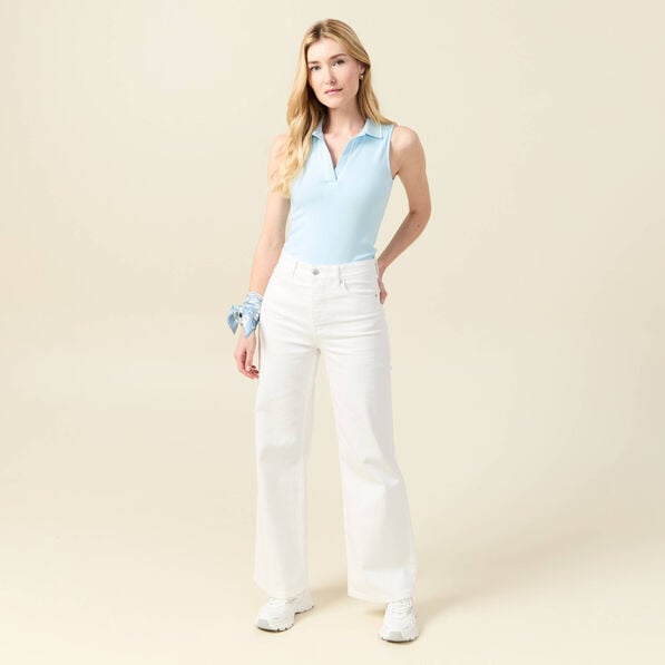 polo sans manches bleu pastel femme Polo sans manches bleu pastel femme