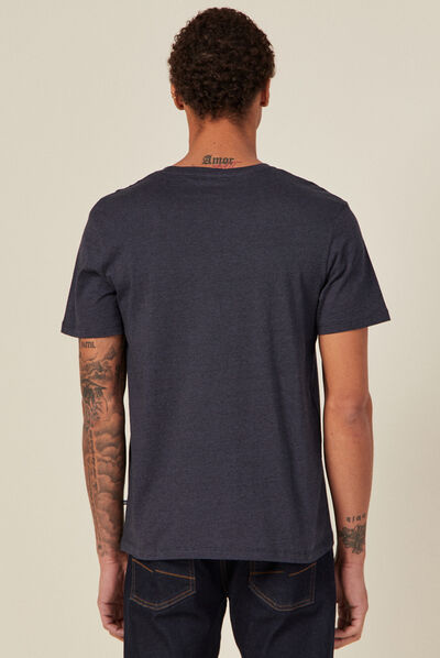 T-shirt éco-responsable bleu foncé homme