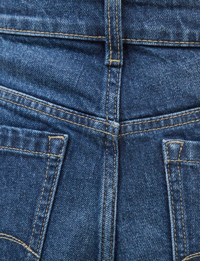 Jeans large taille haute denim brut femme
