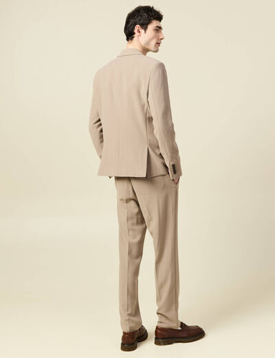 Blazer manches longues col tailleur taupe homme
