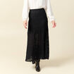 Jupe longue &eacute;vas&eacute;e doubl&eacute;e noir femme