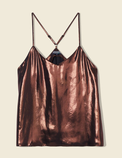 Caraco éco-responsable marron cognac femme