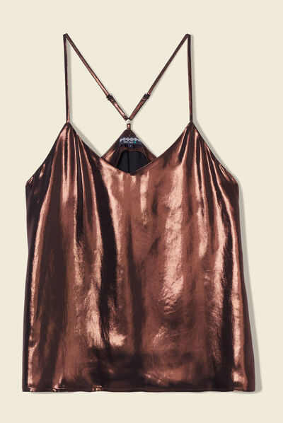 Caraco éco-responsable marron cognac femme