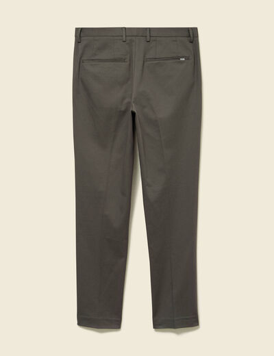 Blouson manches longues doubl&eacute; en coton vert kaki homme