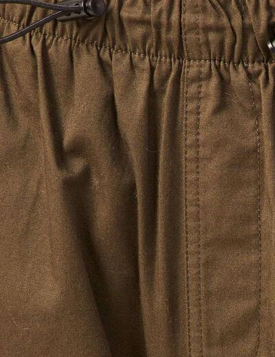 Pantalon battle bas élastiqué vert kaki femme