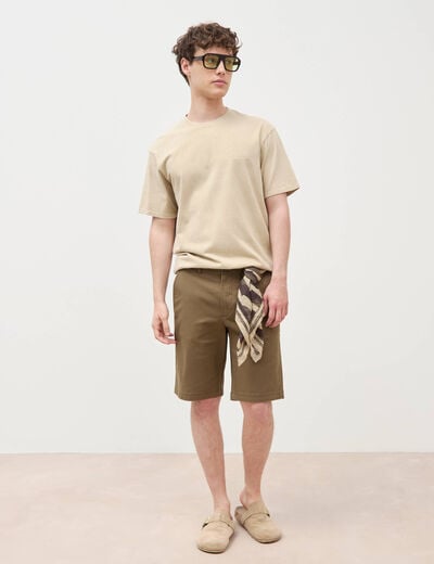 Short taupe homme