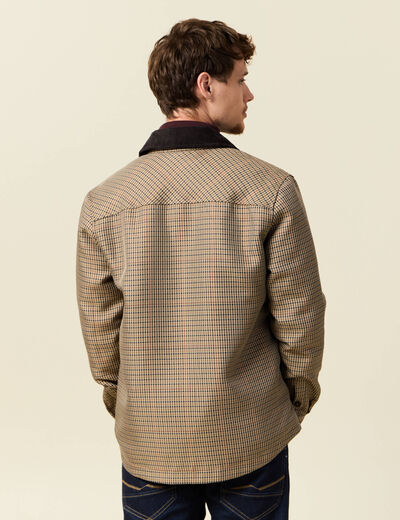 Veste oversize courte manches longues beige homme