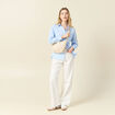 Chemise manches longues bleu ciel femme