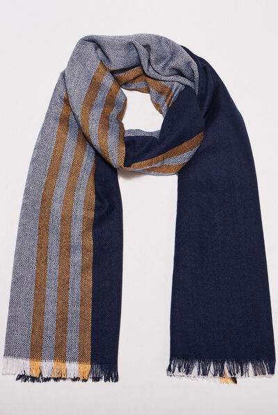 Foulard bleu marine homme