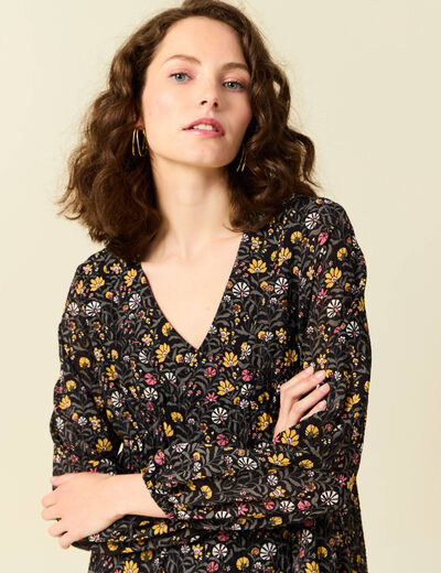 Robe évasée éco-responsable multicolore femme