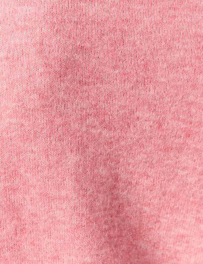 Pull col rond manches longues mauve femme