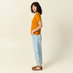 T-shirt manches courtes orange foncé femme