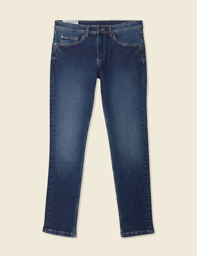 Jeans homme slim effet used denim brut homme