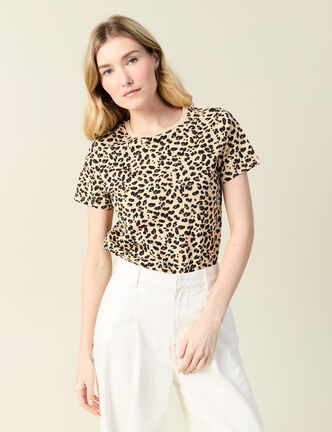 T-shirt manches courtes terracotta femme